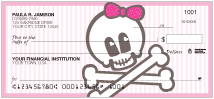 Girly Skulls With Bows Checks