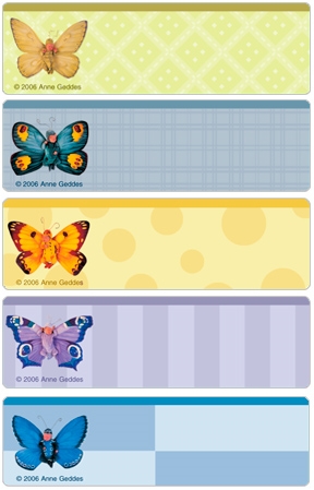 Anne Geddes Butterfly Babies Address Labels