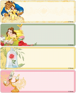 Beauty and the Beast Address Labels