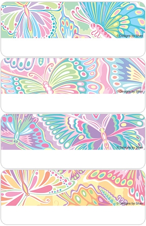 Designs by Shan™ Psychedelic Butterflies Address Labels