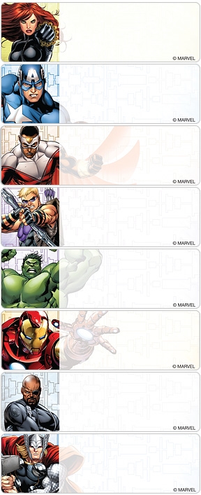 Avengers Assemble Address Labels