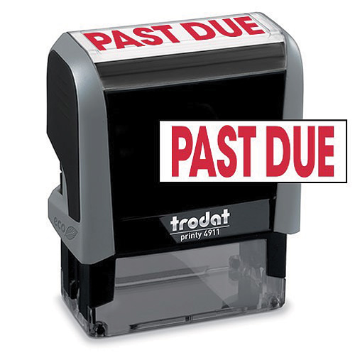 PAST DUE Stock Title Stamp