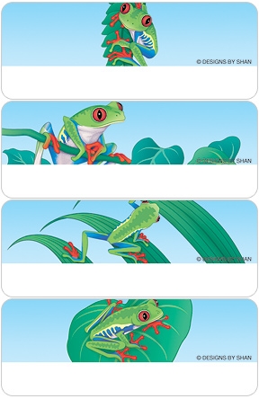 Designs by Shan™ Red-Eyed Tree Frog Address Labels