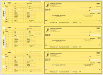 Yellow Safety Hourly Payroll Checks