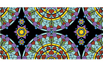 Stained Glass Leather Cover