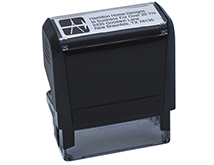 4-Line Self-Inking Stamp w/Logo 