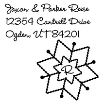 Monogram Snowflake Stamp Thumbnail