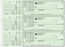 Green Safety Deduction Voucher Checks
